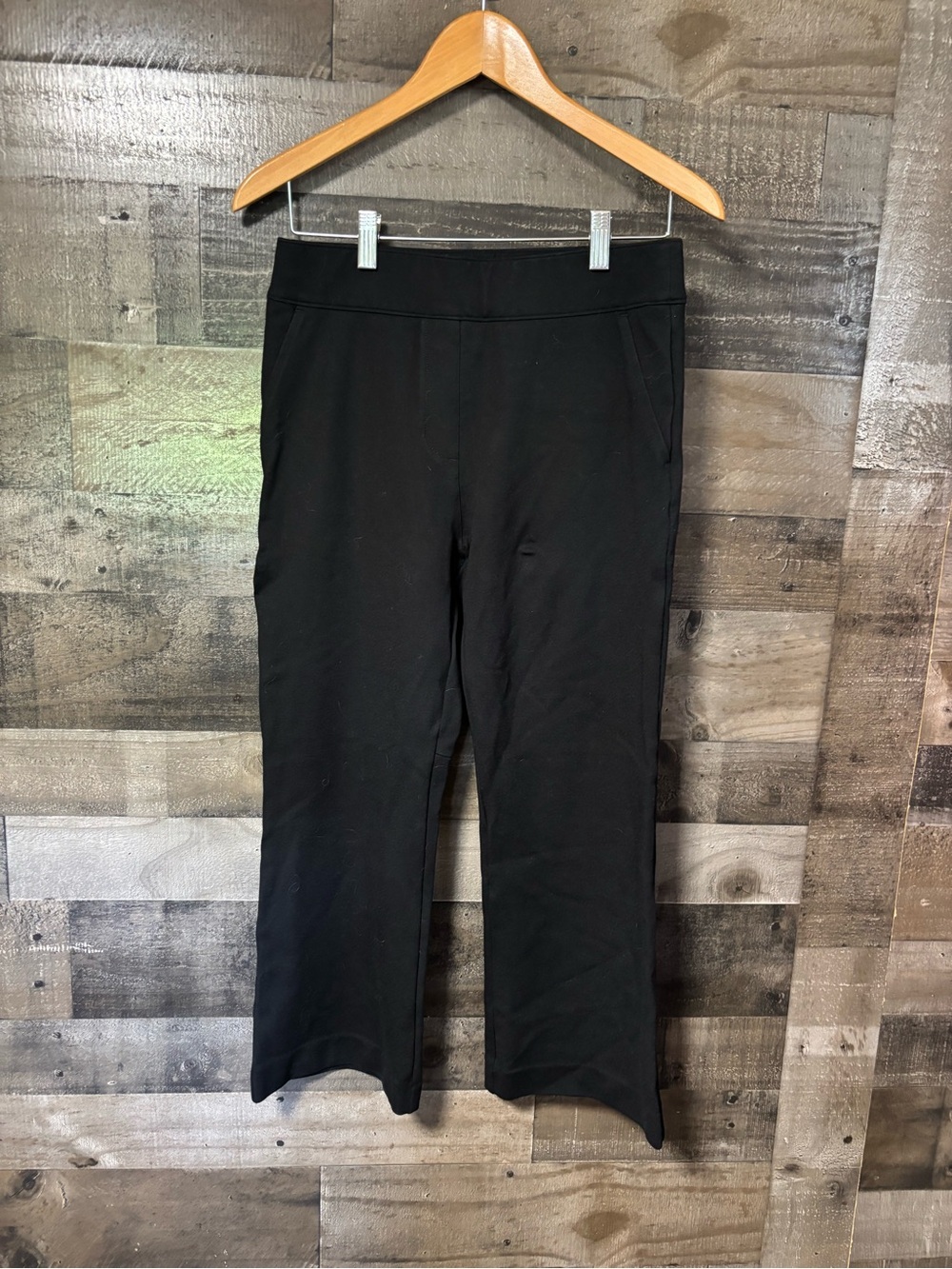 SPANX Black Pull-On Trousers Wide Leg Medium Petite